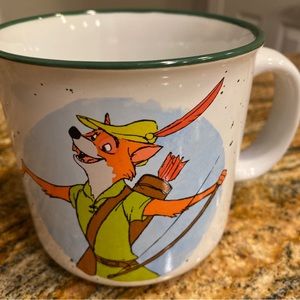 Disney  Robin Hood Speckled Ceramic Coffee Mug 20oz Good Used Condition